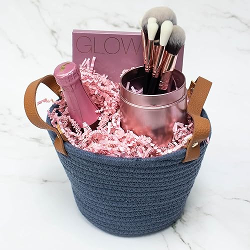 Miniatura 55 de MagicWater - Papel de corte arrugado para cestas de regalo, 2 libras, vainilla y oro, perfecto para relleno de papel triturado, relleno de cestas