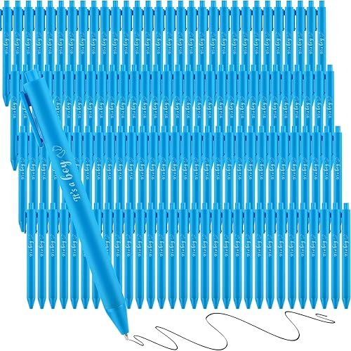 Mototo 120 bolígrafos para baby shower, regalo de fiesta de bebé, bolígrafo azul retráctil con tinta negra para niños, invitados, profesores,