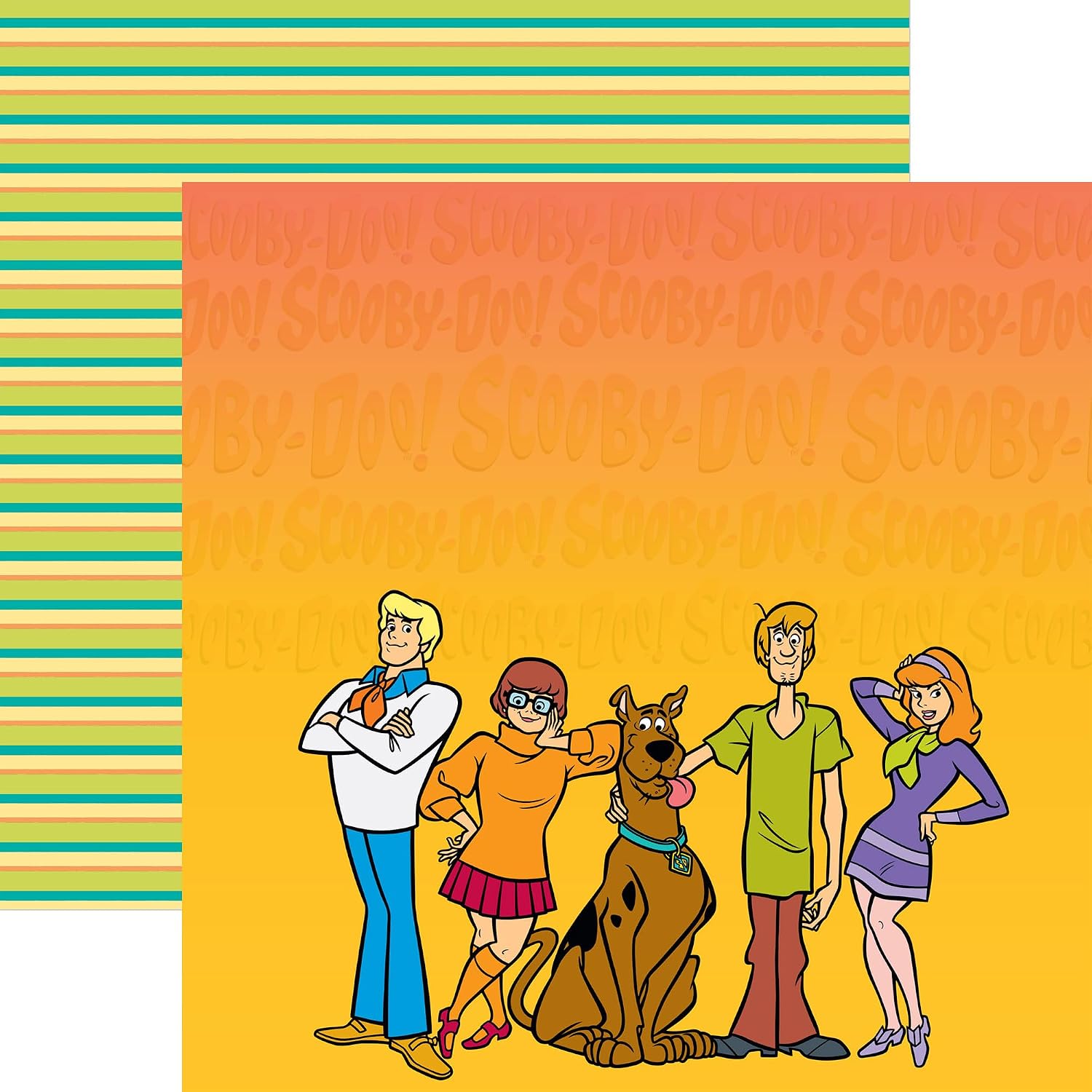 Paper House Productions Scooby Doo 12" x 12" 9-Sheet Decorative Double Sided Paper Pack for Scrapbooking and Crafts