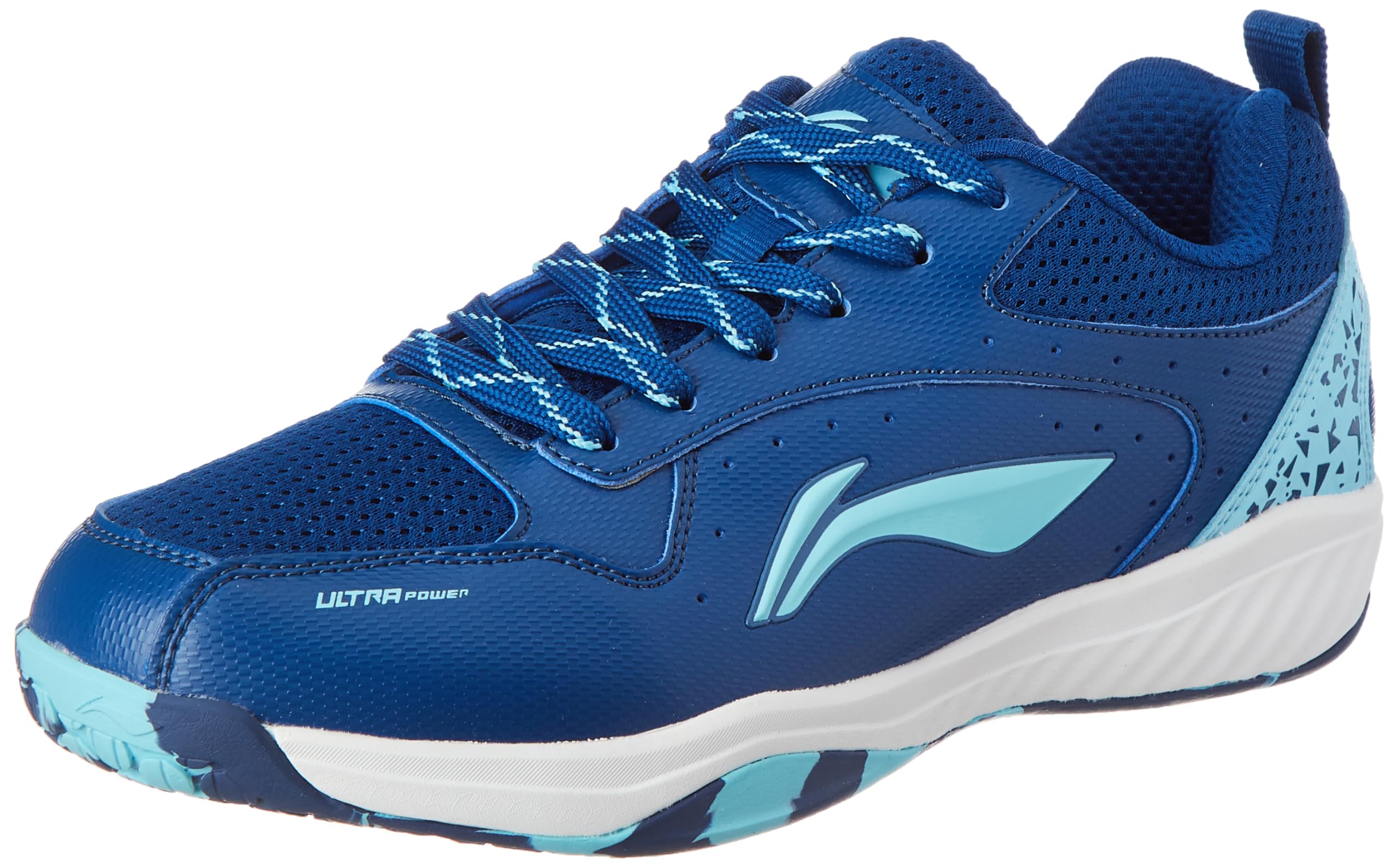 Li-Ning Ultra Power Non-Marking Badminton Shoe|Indoor Sports|Stability Heel, Prototypical Sole, Lightweight Shoe (Blue/SEA Blue,UK 2)-picture-16