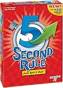 5 Second Rule Game - Simple Questions Card Game for Family Fun, Party, Kids, Travel, Game Night & Sleepovers - Think Fast and Shout Out Answers - For Ages 10+