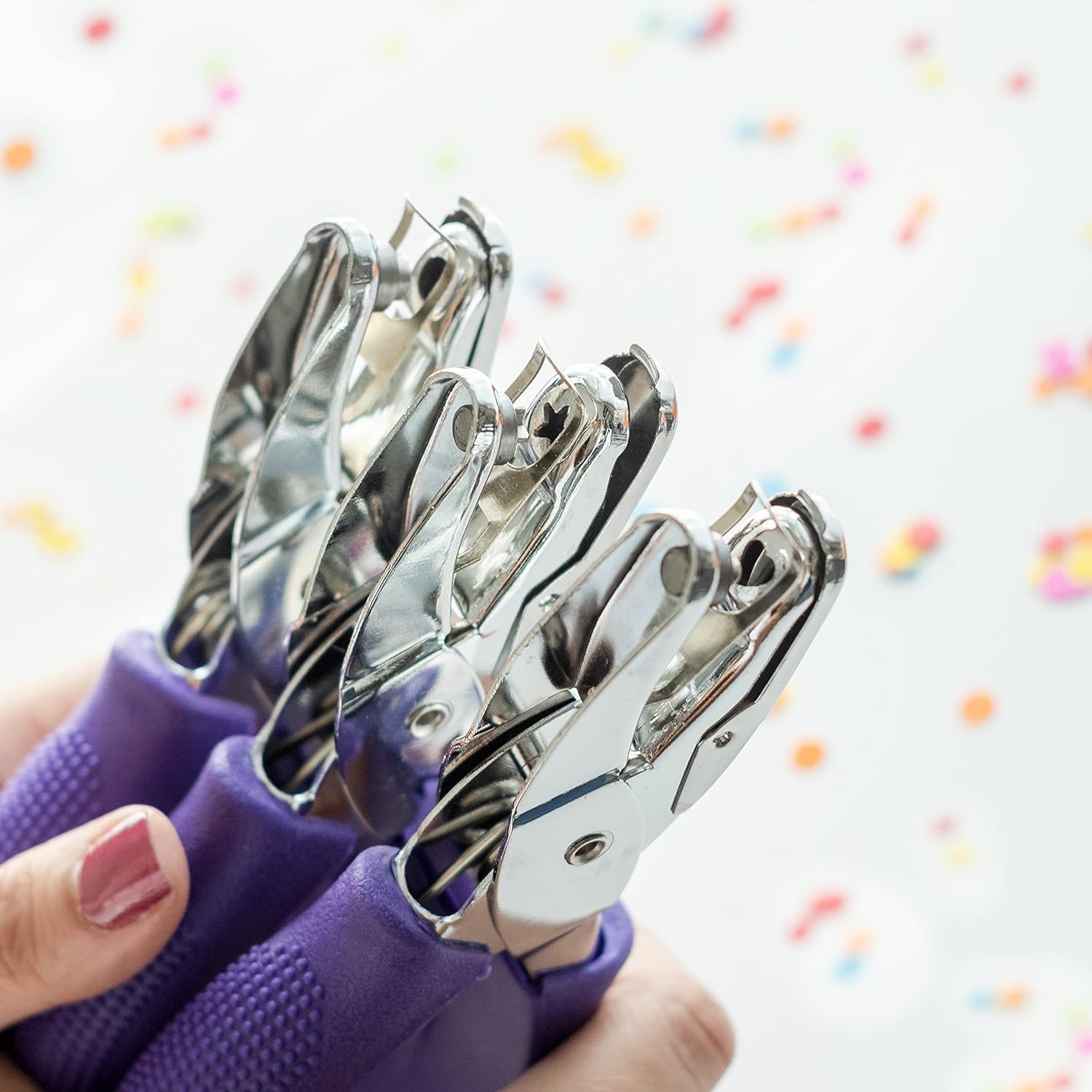 MAHITOI 3-PC Hole Punches, Star, Heart, Circle Shapes for Scrapbooking, Arts & Crafts Projects, Punchers with Soft Grip. 3-PK Includes a 3/16” Sized Star, ¼” Sized Circle and 3/16” Sized Heart : Arts, Crafts & Sewing