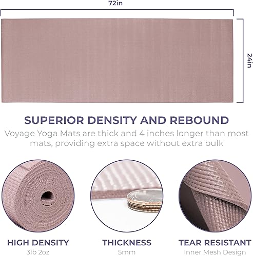 Miniatura 6 de Sunshine Yoga Voyage - Tapete de yoga a granel, paquete de 10, 72 x 24 pulgadas, esterillas de yoga profesionales para estudio y gimnasio, 0.197 in