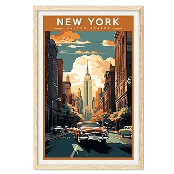 アール・ヌーヴォー　vintage poster New York — The Wonder City of the World – Vintagraph Art