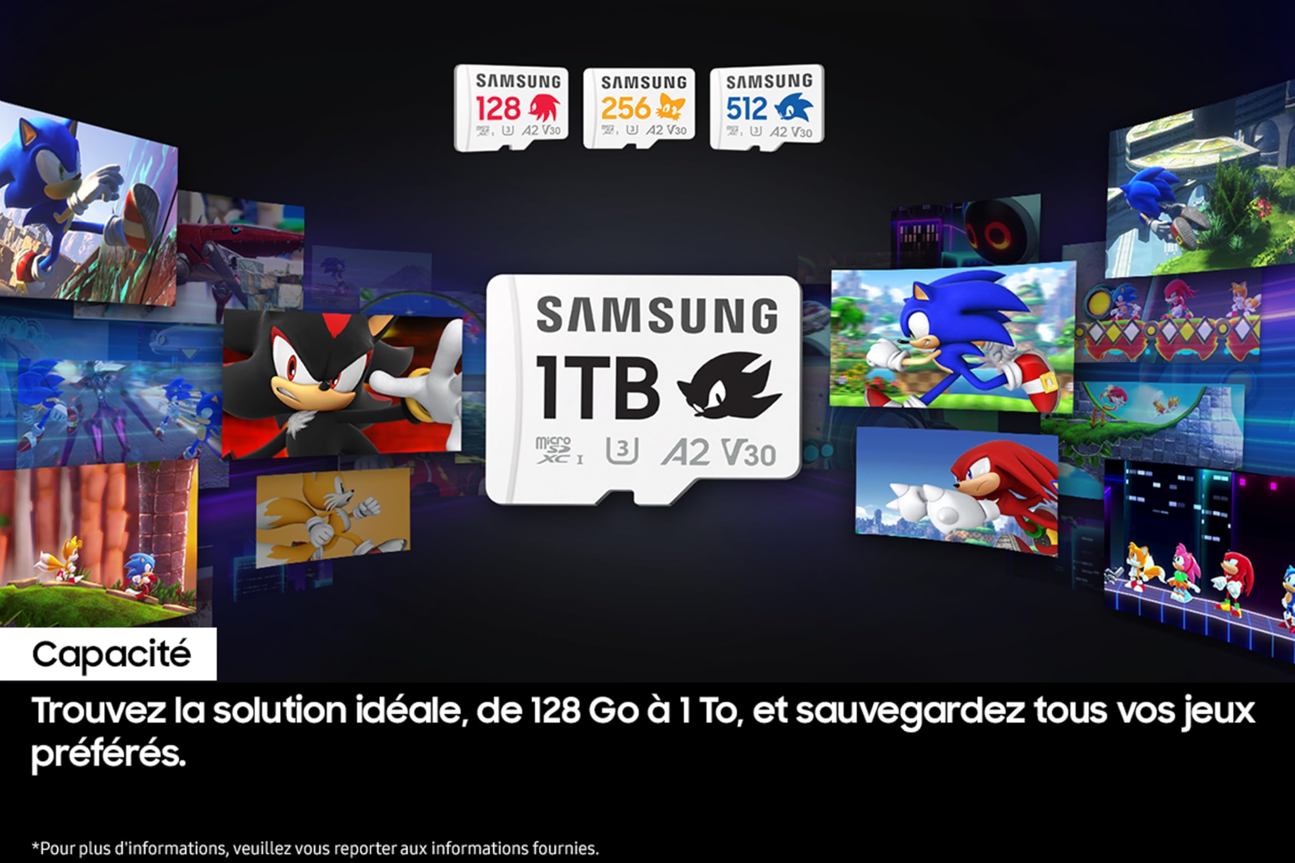 Samsung Carte mémoire microSDXC Sonic Pro Plus 128 Go UHS-I 180 Mo/s avec Adaptateur SD