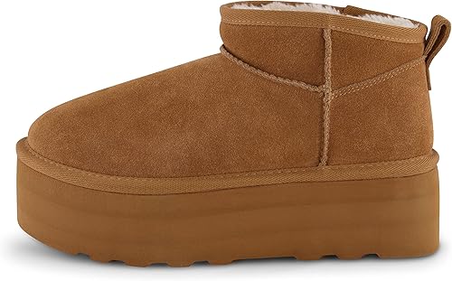 Miniatura 2 de CUSHIONAIRE Botas de plataforma Hippy Genuine Suede para mujer + espuma viscoelástica