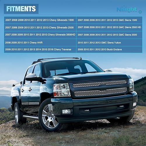 Miniatura 8 de Nilight Power Master Window Switch Compatible with 2007 2008 2009 2010 2011 2012 2013 Chevy Silverado 1500 2500HD 3500HD GMC Sierra Yukon 2009-2016