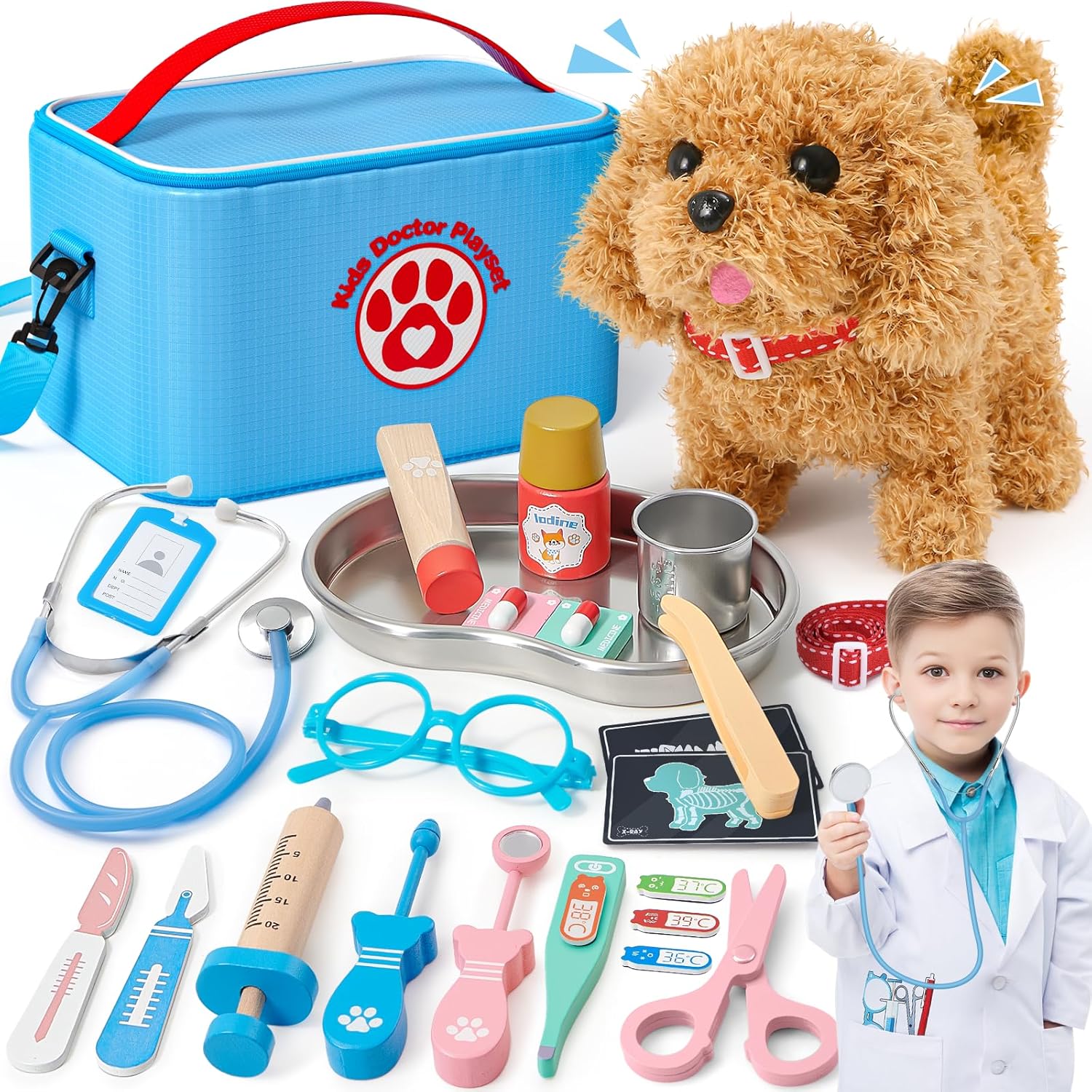 Doctor Kit for Kids Toddlers Toys Dog Vet Set, Kenya Ubuy - Main Image