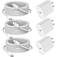 Vista 10 de Cargador rápido para iPhone 17/16/15, carga rápida extra larga de 10 pies, paquete de 3 bloques USB-C a USB C, cable de carga rápida para iPhone