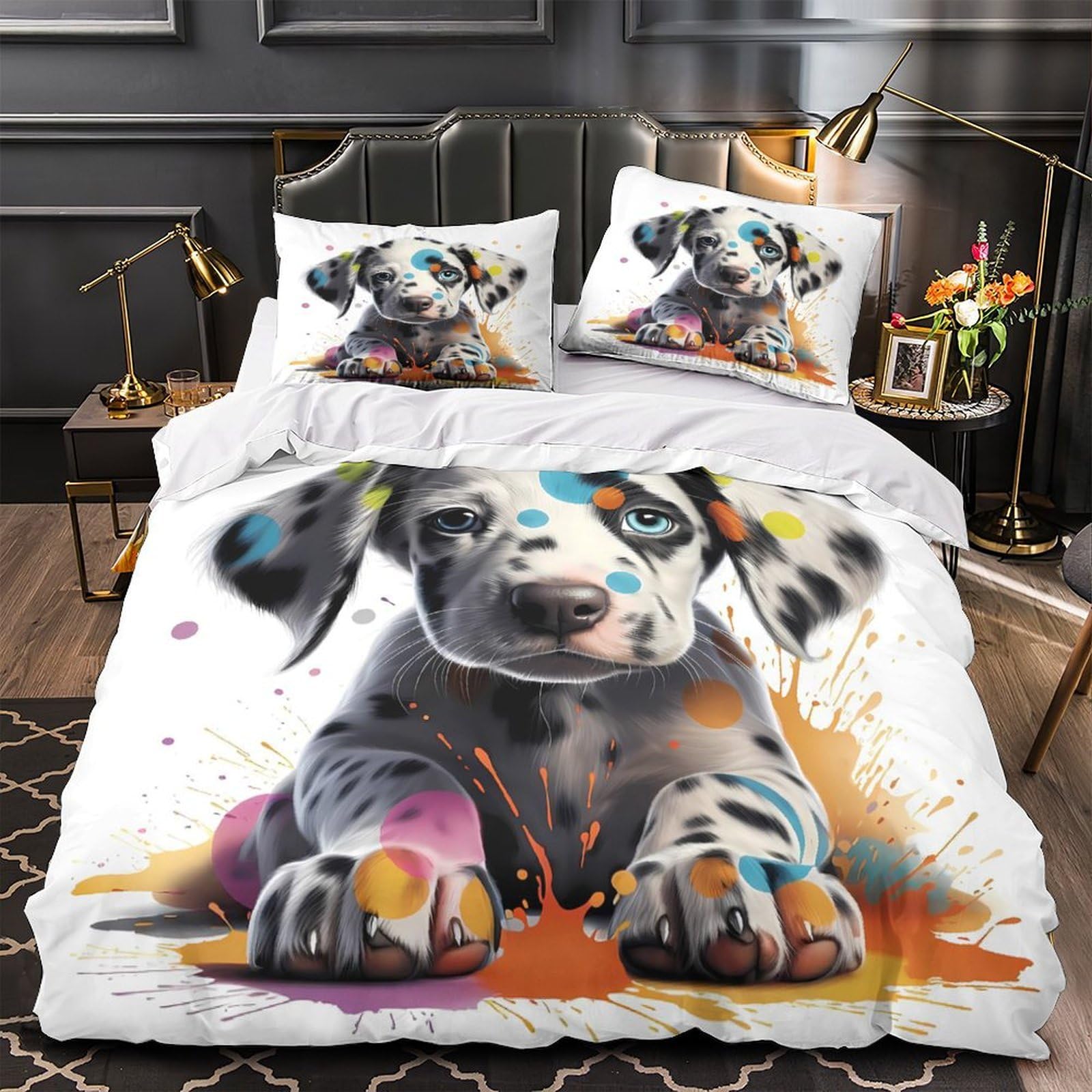 Parure de lit Teckel King 220x240cm avec housse de couette 3D