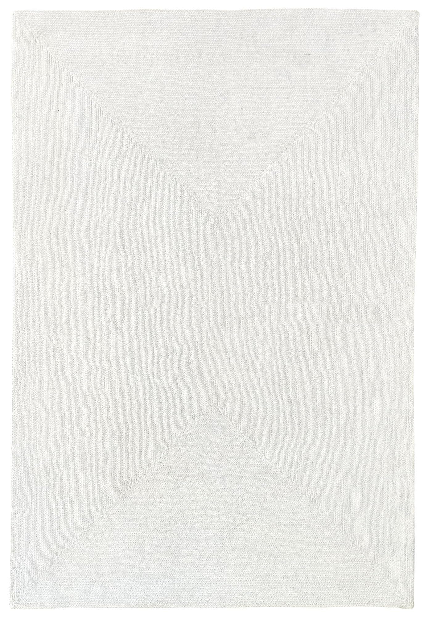 Tapis Nansa en PET recyclé 300x240cm ivoire lavable pour intérieur et extérieur