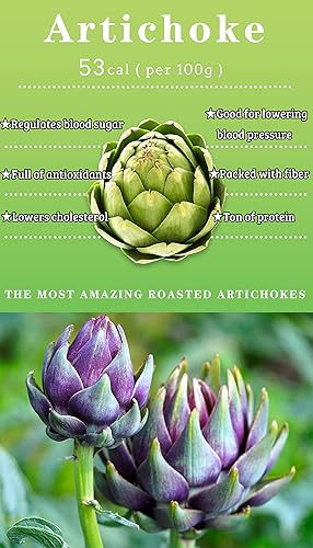 Miniatura 3 de Asador de alcachofas pre-sazonado, asador de corazones de alcachofa de hierro fundido para cocina, comedor, parrilla de barbacoa al aire libre,