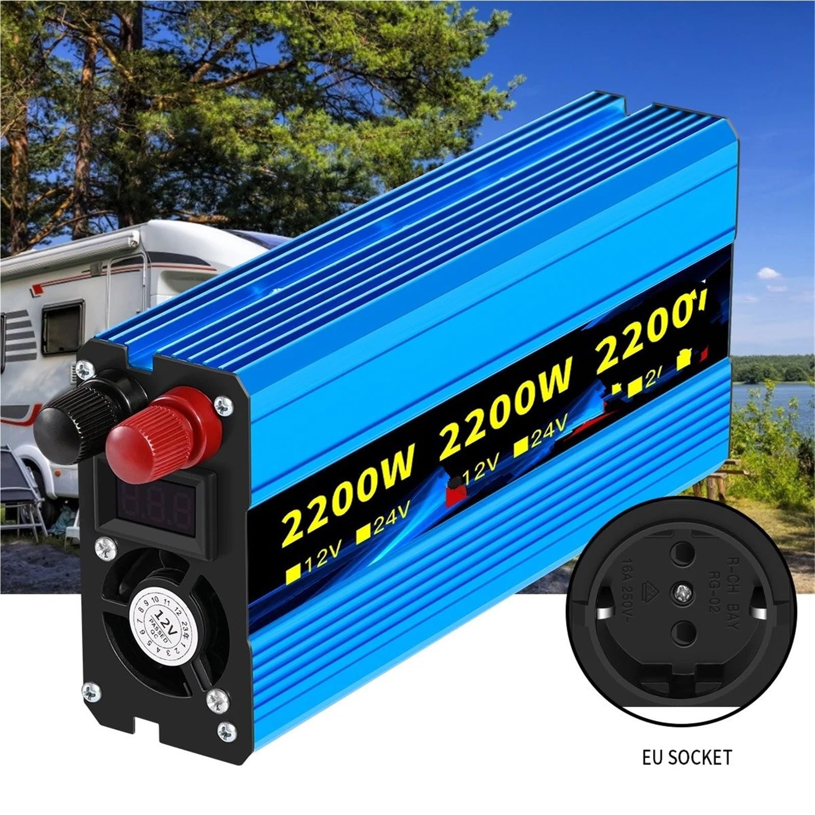 Inversor de Corriente Inversor De Onda Sinusoidal Pura 1000W-4000W DC 12V Y 24V A AC 220V 50hz(24V 1000W 220V)