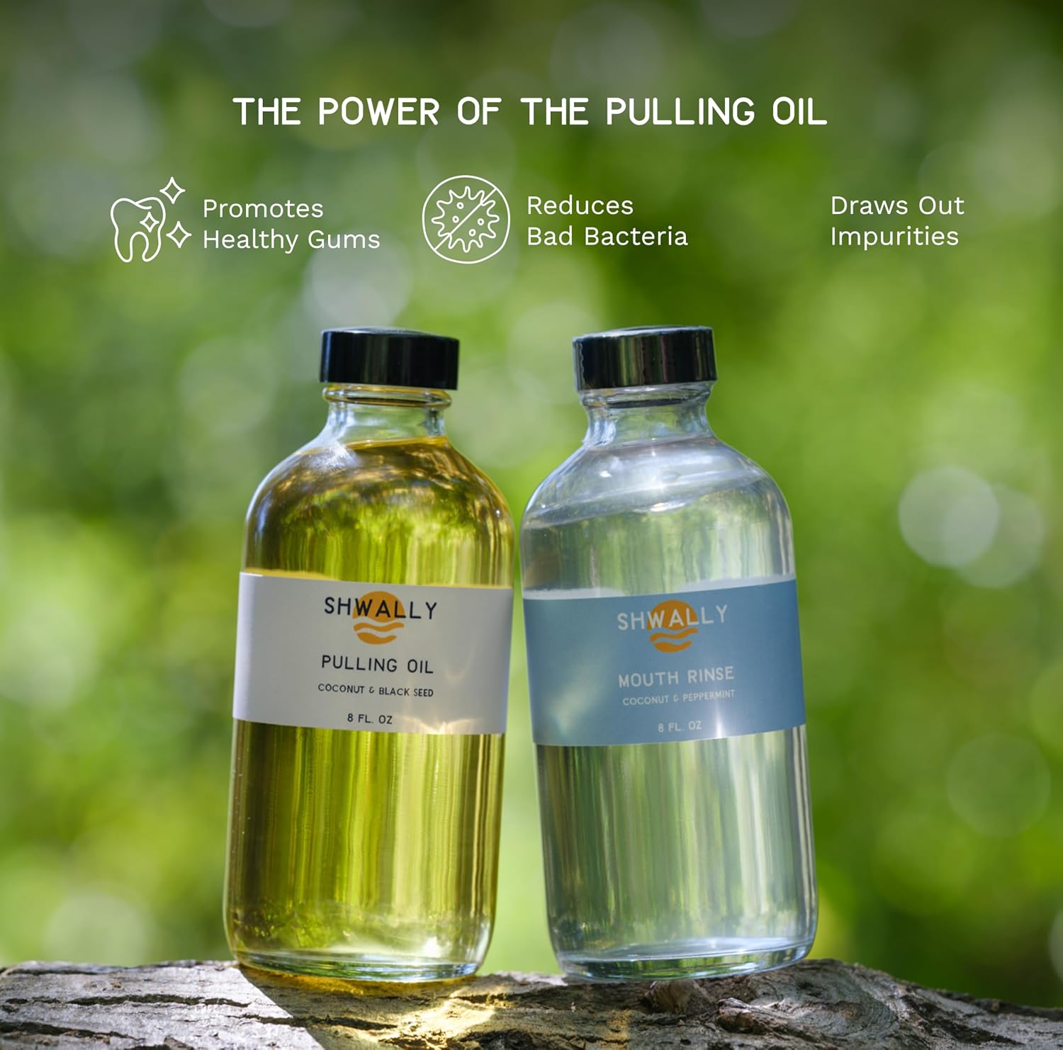 Shwally Black Seed, Coconut & Peppermint Pulling Oil - A True Natural Pulling Oil for Whiter Teeth, Fresher Breath & Happier Gums - Alcohol & Fluoride-Free, 8 Oz, Concentrated image 4