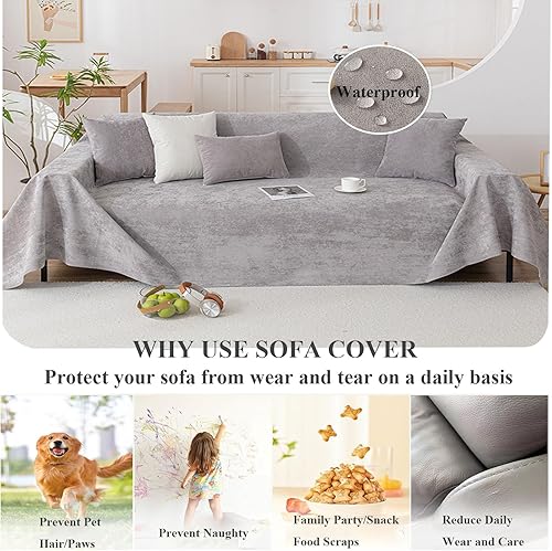 Miniatura 2 de Fundas de sofá antideslizantes resistentes al agua, funda de sofá lavable, funda de sofá antiarañazos para perros y mascotas, protector de muebles