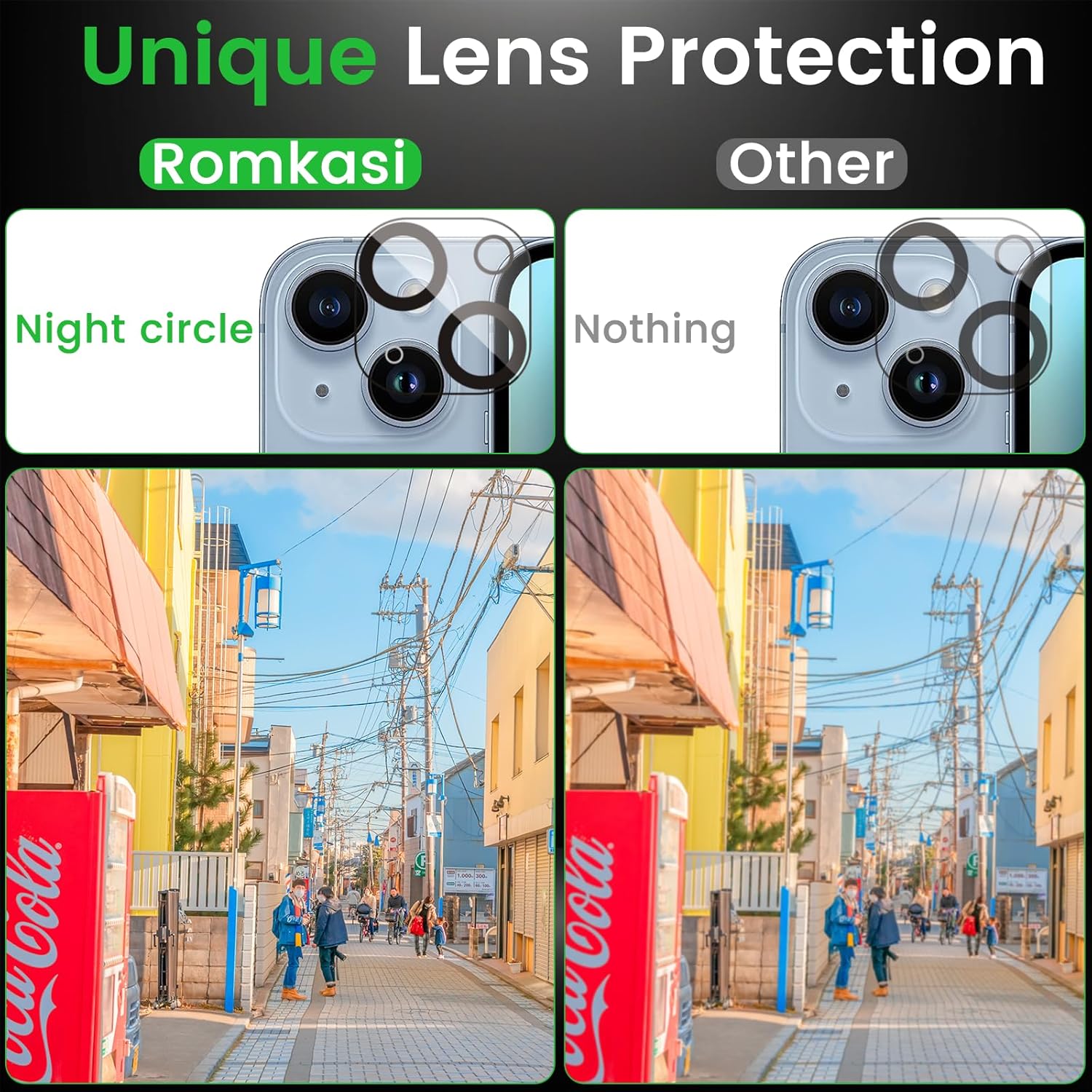 3 Pack Privacy Screen Protector for iPhone 14 6.1 Inch with 3 Pack Camera Lens Protector, Anti Spy Tempered Glass Film, Anti-Scratch, Touch Sensitive, Case Friendly - Image 5