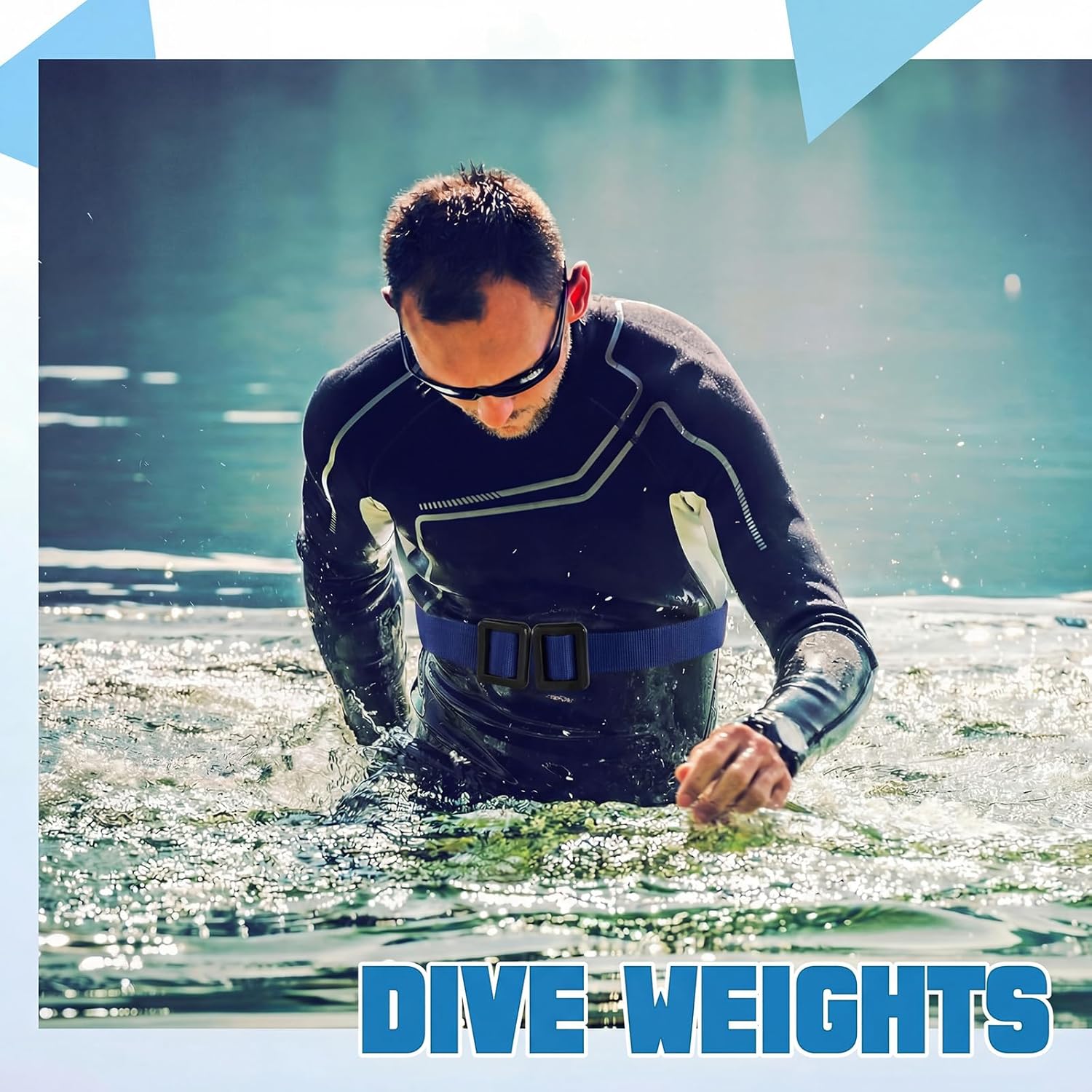 Tellegloww 4 Pcs Dive Weights Belt for Scuba Diving Coated Dive Weights Nylon Dive Belt with Metal Quick Release Buckle for Free Diving Spear Fishing