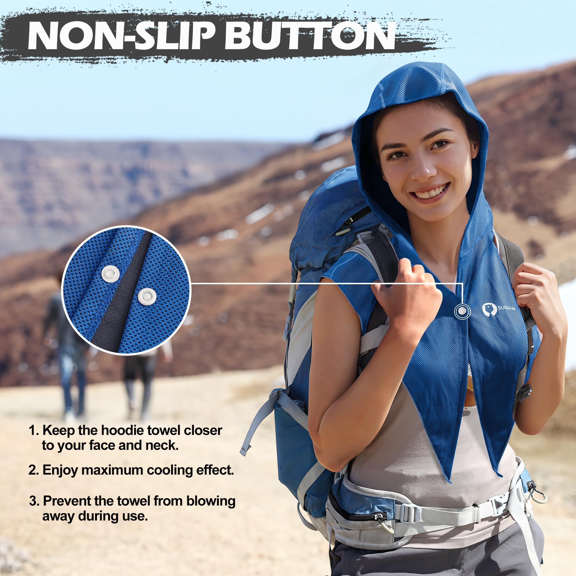 Serviette Rafraîchissante à Capuche Sukeen - Cooling Hooded Towel Pour Sport Et Été