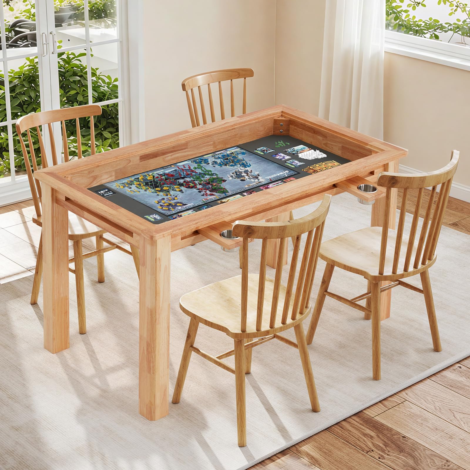 Amazon.com: Danrelax Oak Board Game Table with Removable Table Top