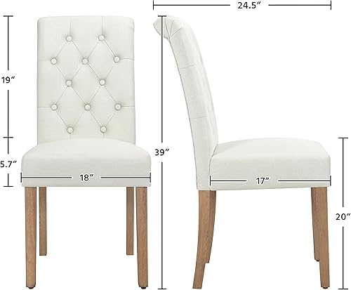 Miniatura 3 de Yaheetech Silla de comedor, silla de comedor, sillas laterales para sala de estar, sillas Parsons copetudas para hotel, restaurantes, banquete de