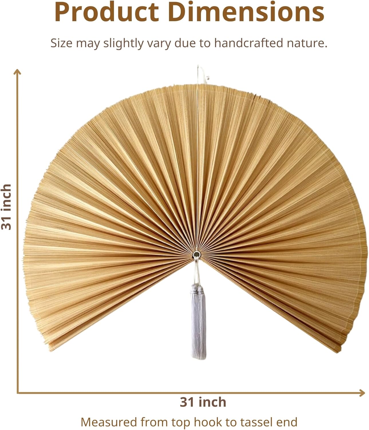 ChumDecor Fan Wall Decor, Japanese Chinese Wall Fans Decor, Boho Hanging Headboard, Decorative Folding Fan for Over Bed Decorations