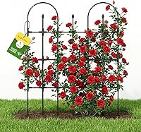 47.2" Rustproof Garden Trellis for Climbing Plants - Outdoor Cucumber Tomato Support Arch for Raised Beds & Pots