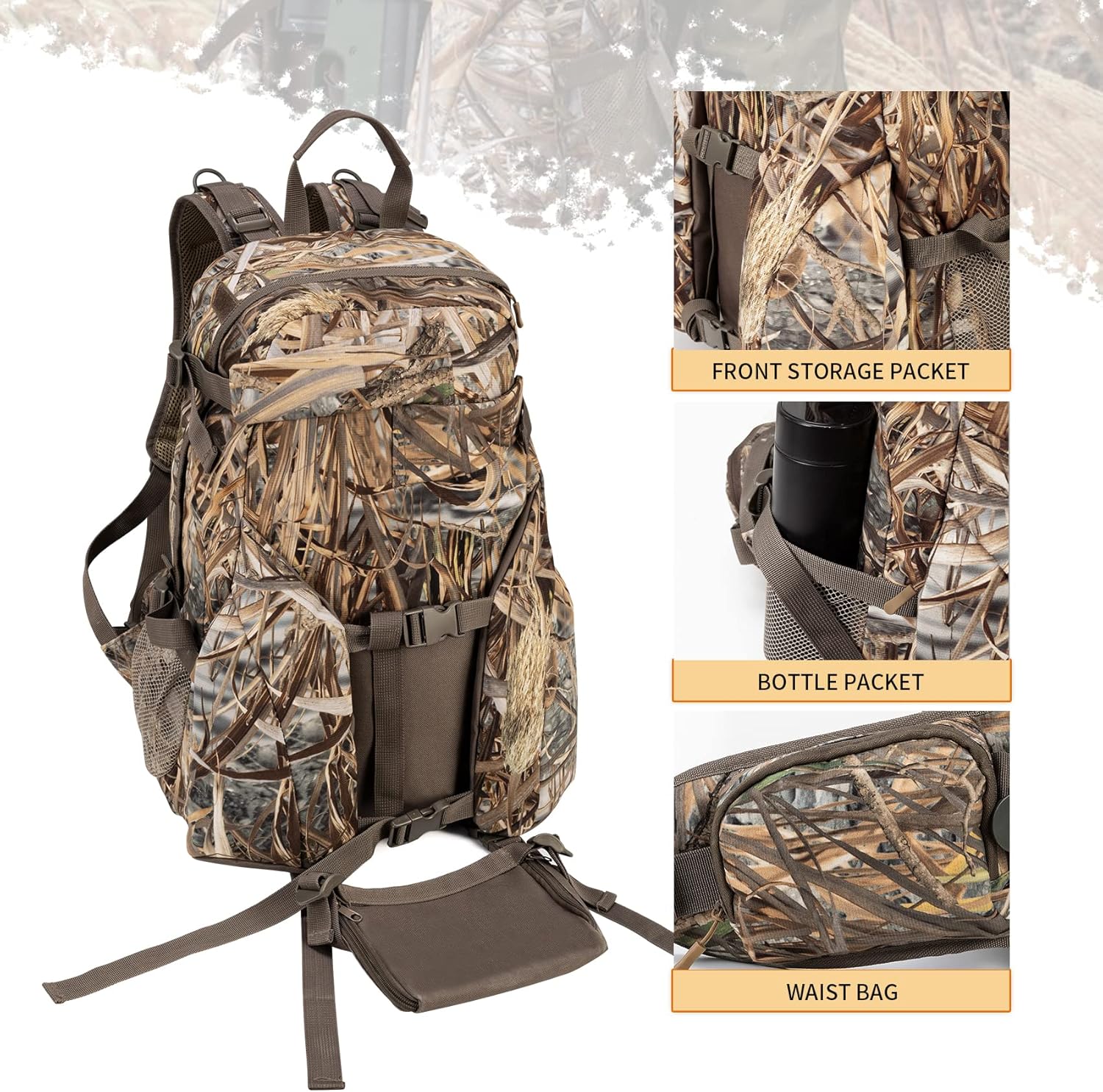 BLISSWILL Hunting Backpack Outdoor Gear Hunting Daypack for Rifle Bow Gun Hunting Gifts for Men - Image 5