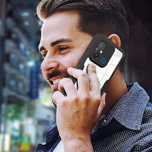 Miniatura 7 de CCSamll - Funda delgada para Xiaomi Redmi 12C con protector de pantalla, cuerpo completo, transparente, suave TPU, resistente a prueba de golpes,