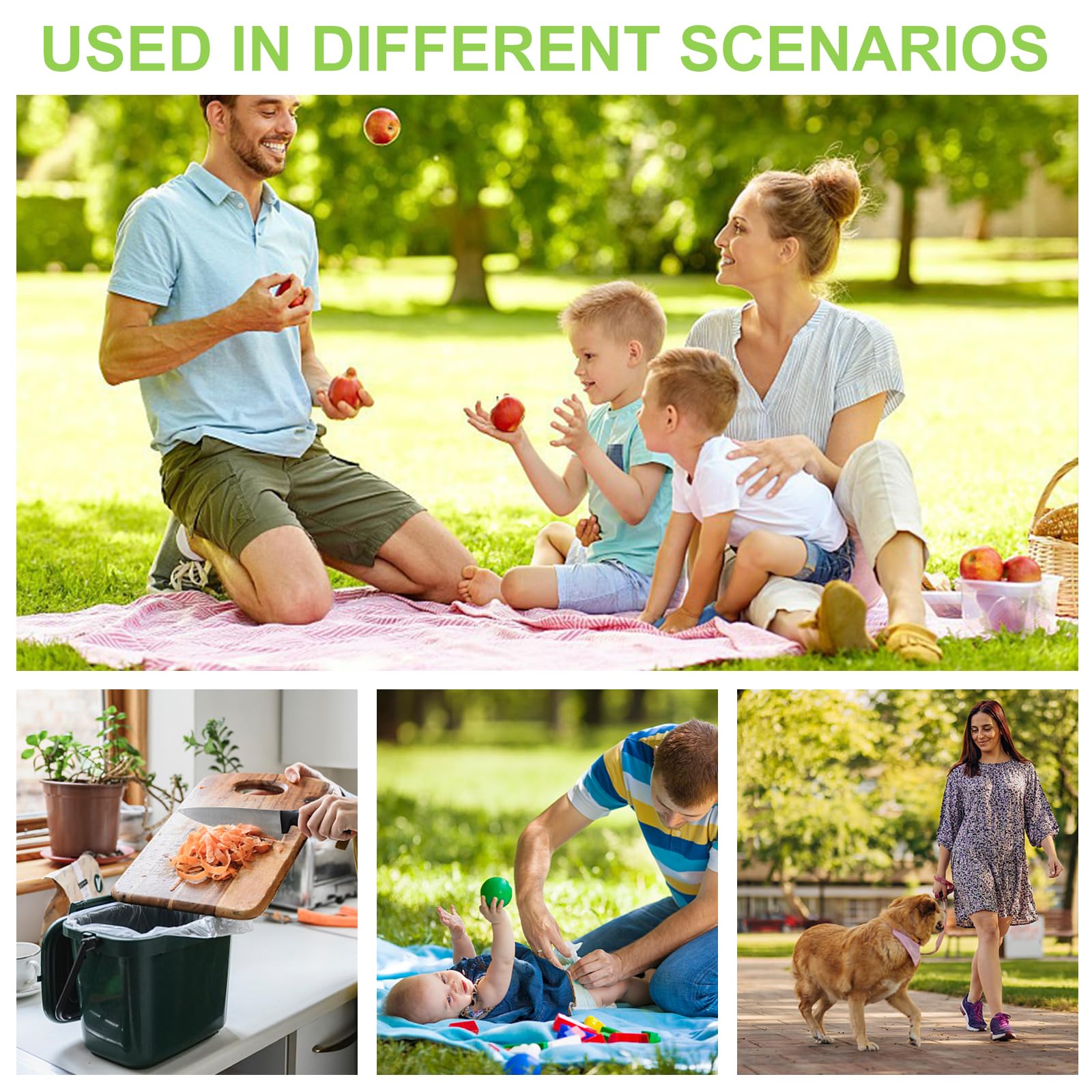 Bolsas de almacenamiento de alimentos, bolsa de plástico transparente de 12 x 16 pulgadas, bolsa de plástico transparente para alimentos, frutas, verduras, almacenamiento de refrigerador, cocina,