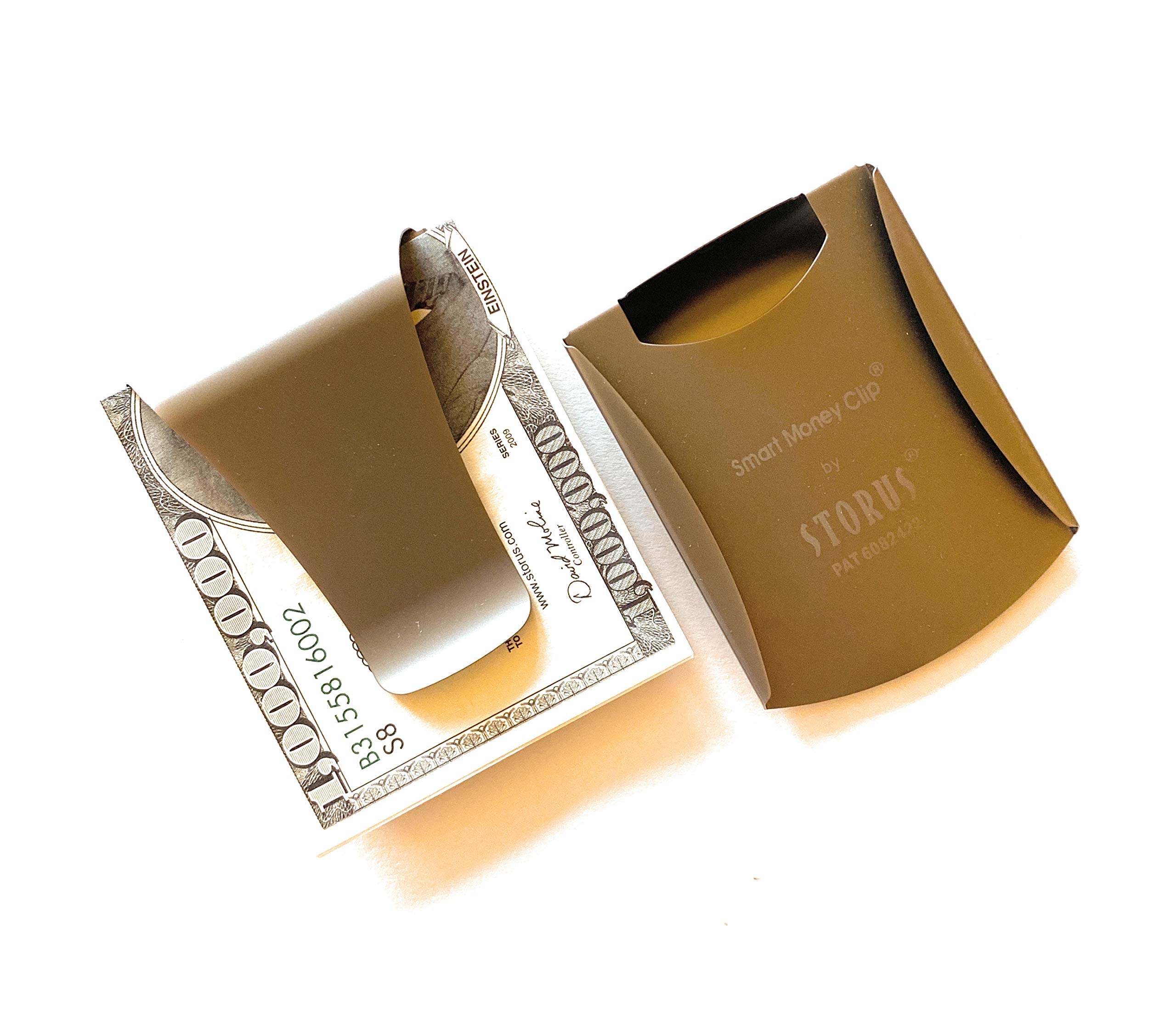 Smart Money Clip Card Holder Wallet, Slim Minimalist Pocket Wallet Scratch Resistant Stainless Steel for Men, Graduate, Dad, Gift with Engraving Option - Titanium