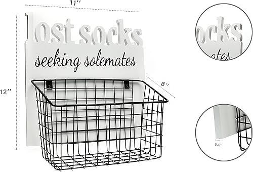 Miniatura 6 de Calcetines perdidos con letras recortadas, organización de lavandería, decoración y accesorios de lavandería de granja, decoración de casa de campo,