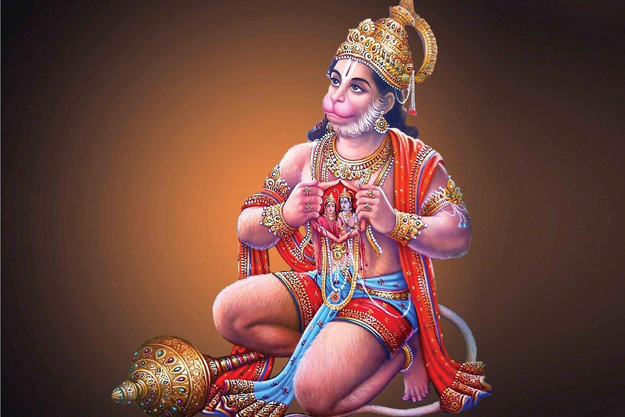 Lord Hanuman Poster for Living Room, Religious Institutes, Temple|Religion Poster|Bajrangbali Poster for Interior Decoration|Wall Decor|High Resolution- 300 GSM Thick Paper Poster