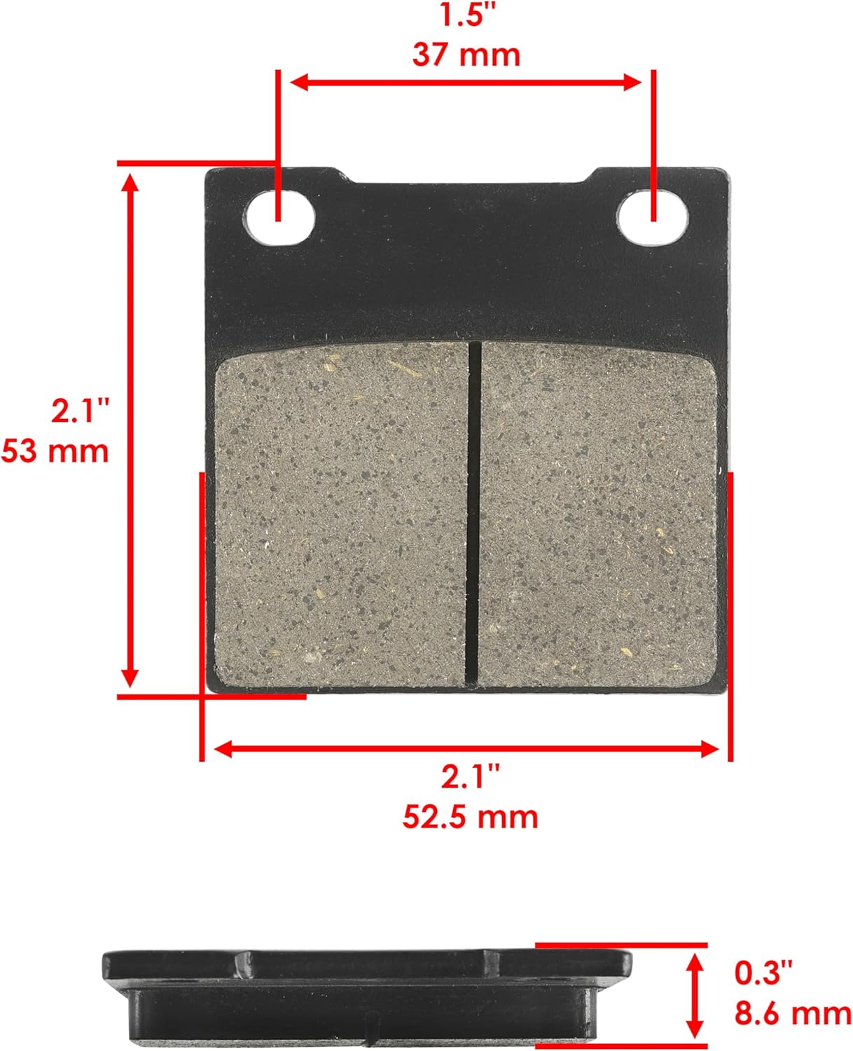 Caltric Front Rear Brake Pads Compatible with Suzuki Rf900R Rf 900R 1994 1995 1996 1997 Front Rear Motorcycle Pads