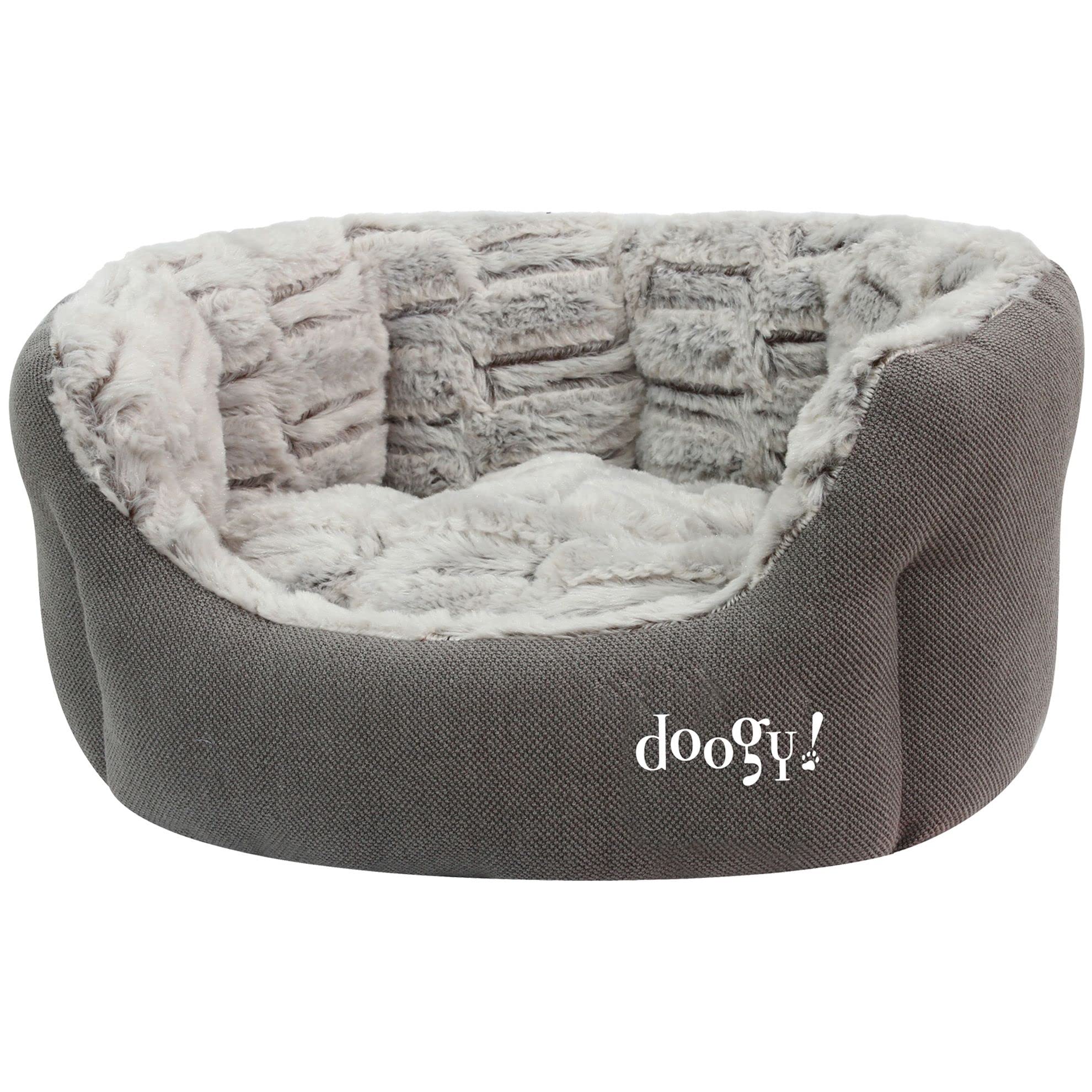 DOOGY FASHION - Corbeille ouatinée Doogy whooly taupe : Petit modèle