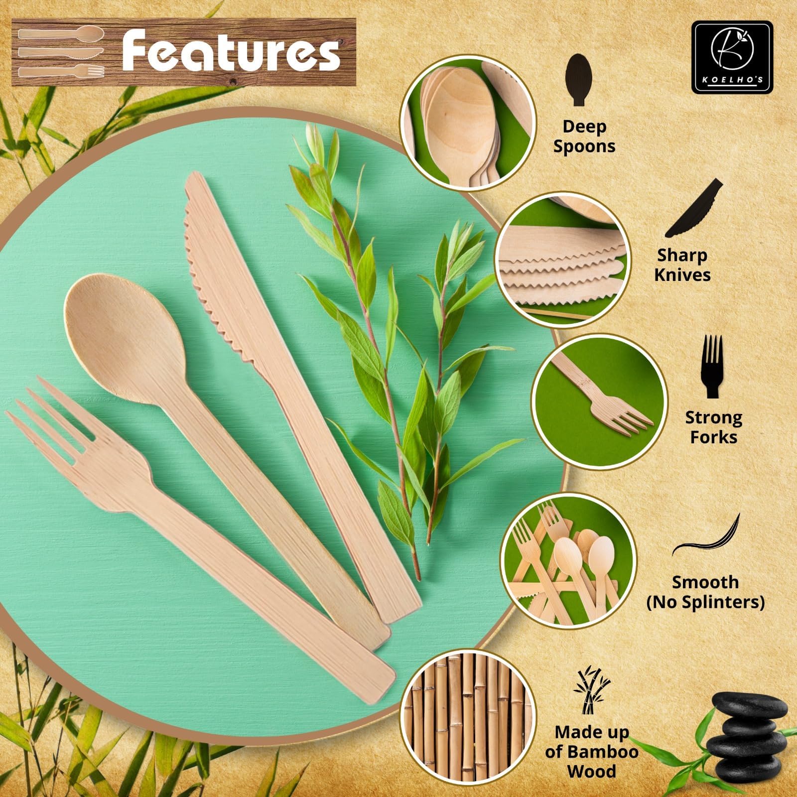 Forchette Legno Vassoietti In Legno Ecologici 25 Cm 100 Pz - Ekoe - Foto 13