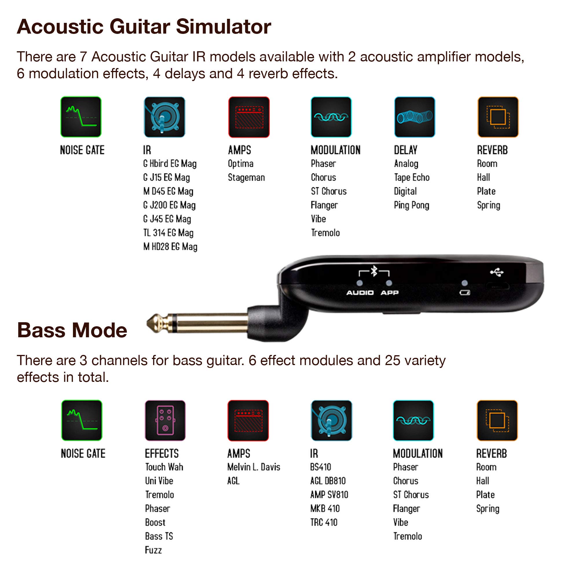 NUX MP2 Might Plug - Guitar/bass amp 