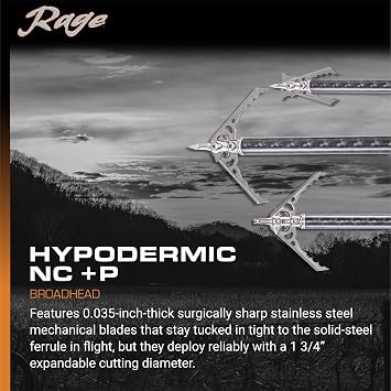 RAGE Hypodermic NC +P Broadhead