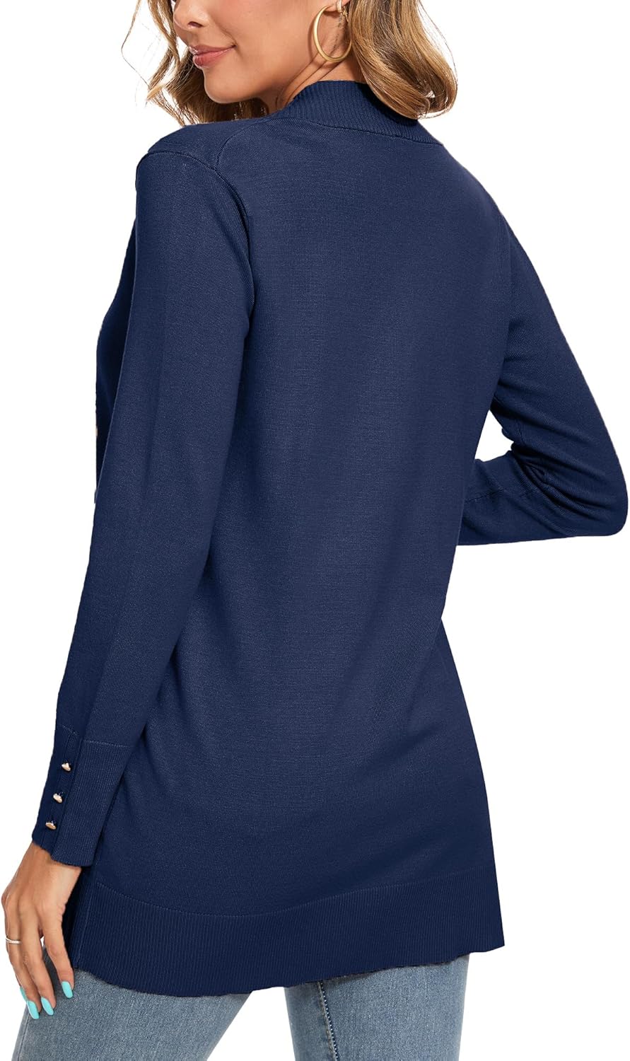 Cardigan for Women Dressy Long Sleeve Casual Open Front Knit Cardigan Sweaters Pockets - Image 5