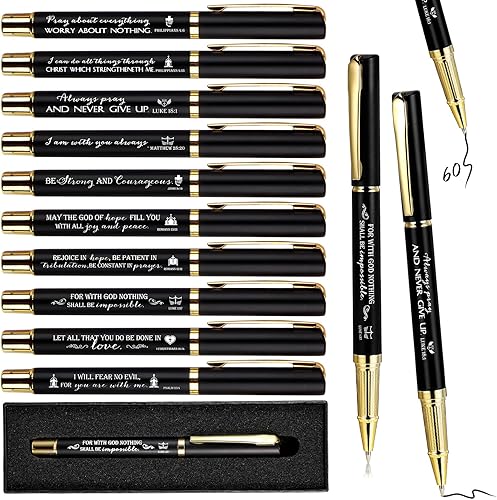 Lincia Juego de 60 bolĂgrafos cristianos, con versĂculos bĂblicos, con citas inspiradoras grabadas, regalos de iglesia, regalos con cajas, regalos Lincia Juego de 60 bolĂgrafos cristianos, con versĂculos bĂblicos, con citas inspiradoras grabadas, regalos de iglesia, regalos con cajas, regalos