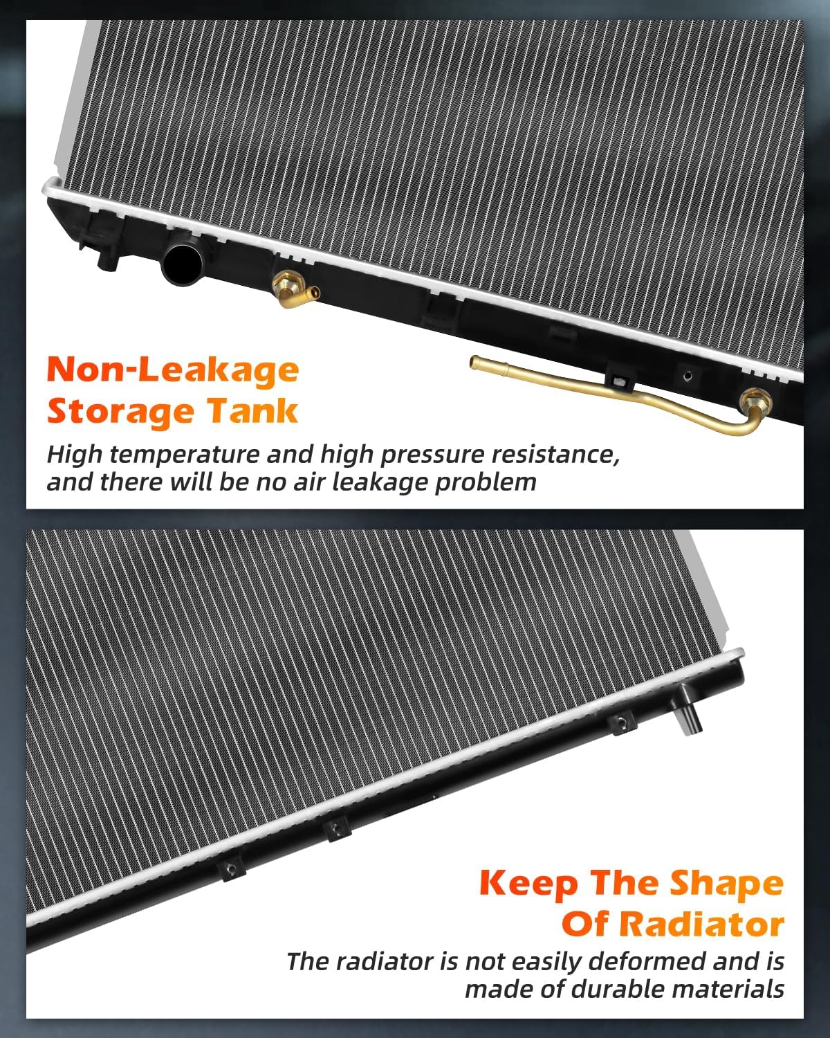 OCPTY 1910 Radiator for Toyota Camry 1997-2001, Solara 1999-2003; for Lexus ES300 1997-2001, V6 3.0L Automatic Trans Replace# CU1910 Aluminum Automotive Replacement Engine Radiators