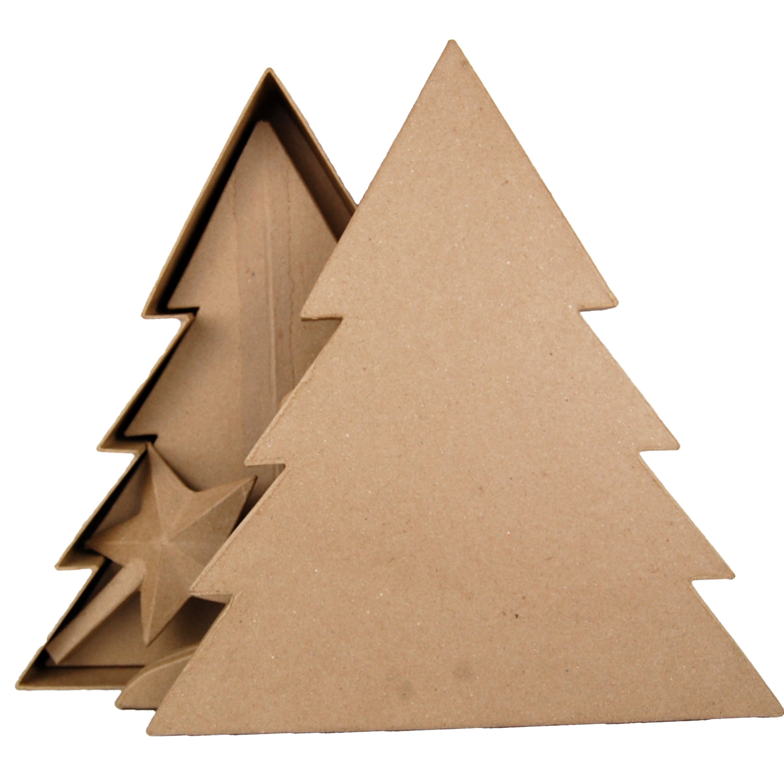 Paper mache christmas tree box Outlet