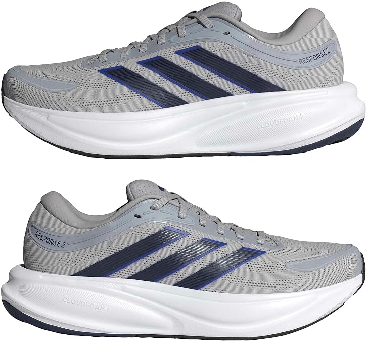 adidas Men's Response 2 Running, Grey/Dark Blue/Lucid Blue, 10.5