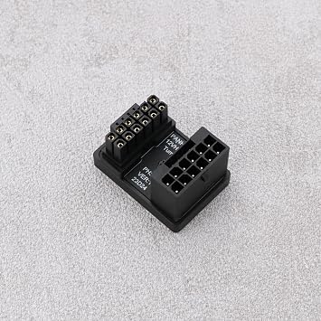 OTOTEC 1x 12VHPWR 12+4 Pin Power Adapter ATX 3.0 16 Pins GPU PCIe5.0 180 Degree Angle Power Adapter Connector 600W Compatible with RTX 4090 4080 4070Ti 3090Ti Graphic Card Type B