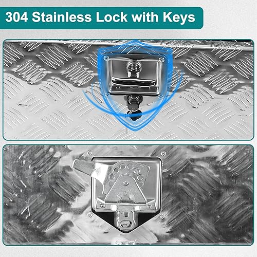 Miniatura 107 de 48 pulgadas de largo x 15 pulgadas de ancho x 15 pulgadas de alto, caja de herramientas para camioneta, caja de herramientas, almacenamiento