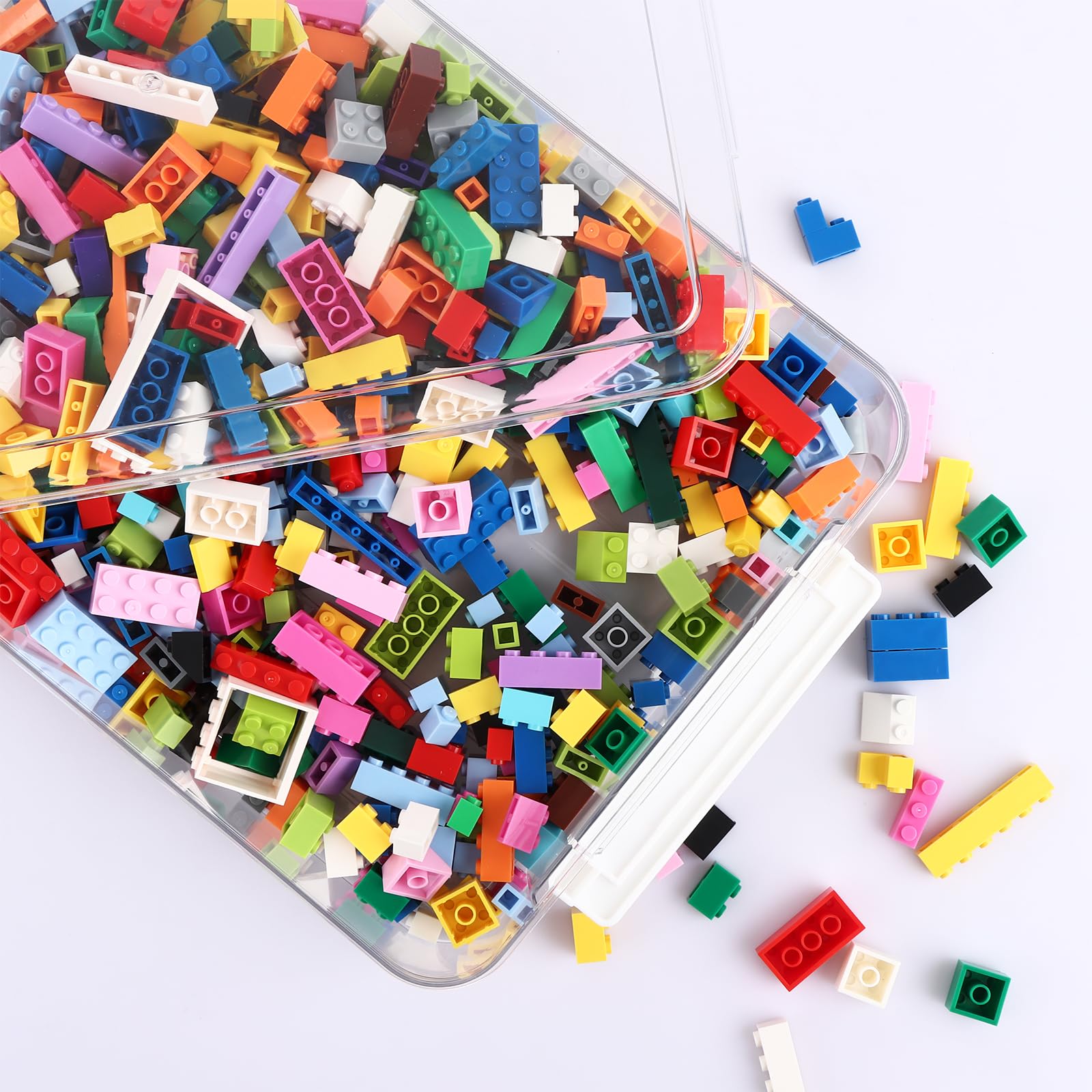 4 scatole portaoggetti per documenti, in plastica con coperchio, trasparenti, impilabili, organizer per documenti, formato A4, per certificati di carta e forniture per ufficio