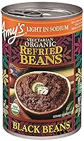 Vista 9 de Amy's Frijoles refritos orgánicos enlatados, frijoles tradicionales ligeros en sodio, veganos sin gluten y vegetarianos, 15.4 onzas (paquete de 12)