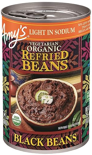 Miniatura 9 de Amy's Frijoles refritos orgánicos enlatados, frijoles tradicionales ligeros en sodio, veganos sin gluten y vegetarianos, 15.4 onzas (paquete de 12)