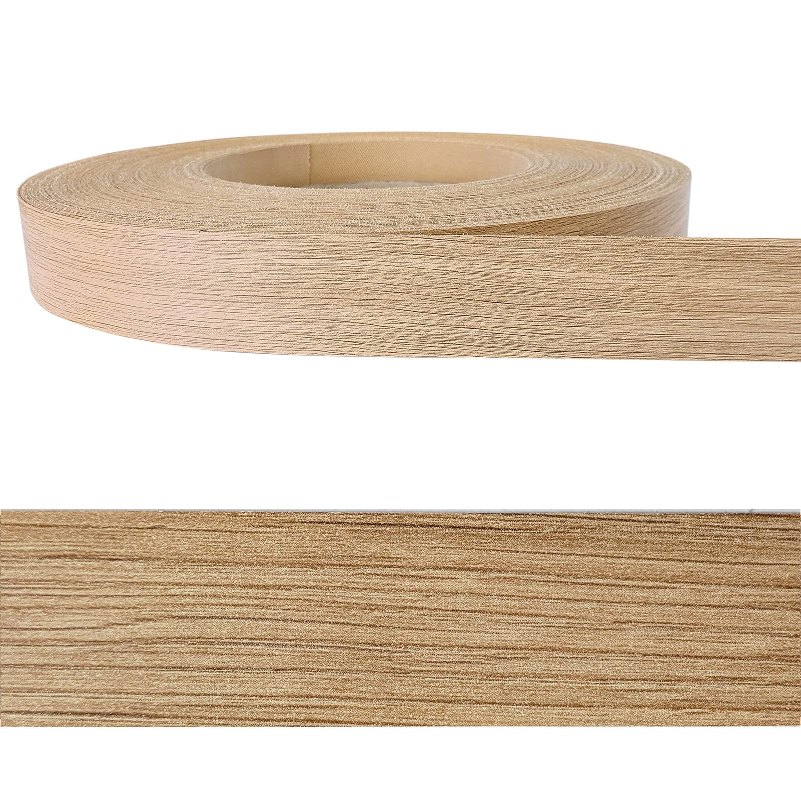DecoMeister Bordo per Mobili Termoadesivo 40mm x 100m - Nastro in Melamina per Mensole e Tavoli - Bordatura in melaminico con adesivo termofusibile - Applicazione con Ferro da Stiro - Rovere Selvatico