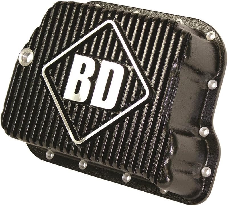 Cárter de transmissão de reservatório profundo BD Diesel Performance 1061501 com porta para sensor de temperatura – Kit
