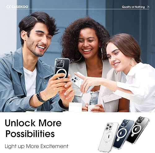 Miniatura 8 de CASEKOO Funda para iPhone 15 Pro, protección militar contra caídas, compatible con MagSafe, soporte magnético integrado, soporte delgado que no se